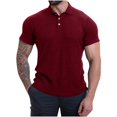 thumbnail image 2 of FNFYFH Clearance Chemises de Golf pour Hommes Col Manches Courtes T-Shirts Été Col Rabattu Blouses Vin,S, 2 of 8