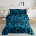 thumbnail image 1 of Erosebridal Aztec Damask Bedding Queen Comforter Set, Retro Floral Down Comforter, Bohomian Theme Decor, Reversible, 1 of 7