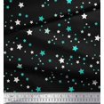 thumbnail image 2 of Soimoi Black polyester Crepe Fabric Stars Star Printed Fabric 1 Yard 52 Inch Wide, 2 of 3