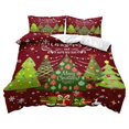 thumbnail image 2 of Christmas Decorations Four-Piece Set Christmas Bedding Set Santa And Pattern Duvet Cover With Pillowcase Set Size Christmas Print Duvet Cover Set four pieces beddings, 2 of 9