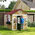 thumbnail image 2 of Outsunny Playhouse for Kids, Outdoor Wooden Playhouse for Backyard, 2 of 8