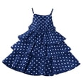 thumbnail image 3 of Ketyyh-chn99 Robe d'Été en Coton-Lin pour Tout-Petites Filles, Robe Sans Manches à Imprimés pour Tout-Petites Filles, Robes de Danse et de Fête, Vêtements pour 8-9 Ans, Bleu, 3 of 6
