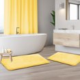 thumbnail image 1 of Set of 2 Large Clara Clark Bath Mat Bathroom Rug - Absorbent Memory Foam Bath Rugs - Non-Slip, Velvet Feel Microfiber Bathrug, Plush Shower, Toilet- Floor Bathmats Carpet - Mellow Yellow - 20"x32", 1 of 6