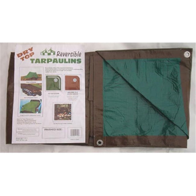Foremost Tarp Bâche en Polyéthylène Réversible à Dessus Sec Brun et Vert 16 Pi X 20 Pi 1162
