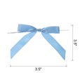thumbnail image 2 of Unique Bargains 50Pcs Mini Ribbon Bow 3.5' Twist Tie Mini Fabric Satin Ribbon Flower Bows Craft DIY Sewing Wedding Bows Blue, 2 of 5
