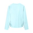 thumbnail image 4 of Sunnyoo T-Shirt Décontracté pour Grandes Filles à Manches Longues, Col Rond, Froncé avec Nœud, Tailles 3-14, 4 of 7