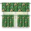 thumbnail image 1 of St. Patrick''s Day Kitchen Curtain Sets with Valance Green Hat＆Balloon 36 Inch Length Bar Cafe Curtains Window Tiers with Rod Pocket Curtain Valance,Irish Party Home Decor,3 Piece Set, 1 of 5
