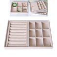 thumbnail image 4 of Velvet Jewelry Display Storage Tray, Stackable Accessories Storage, Watch Stud Show Case Organizer Style 07, 4 of 8