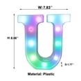 thumbnail image 3 of LiveSatisfy Clearance Colorful Light Up Letters, LED Letter Lights Marquee Letter Signs Battery Powered, Letter Lamp with Remote for Birthday Party Wedding Home Bar Christmas Decorations, 3 of 8