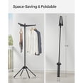 thumbnail image 4 of SONGMICS Clothes Drying Rack, 59-Inch Folding Laundry Drying Rack with 3 Rotatable Arms for Hangers, 4 Legs, Stainless Steel, for 27 Pieces of Clothes, Black, 4 of 6