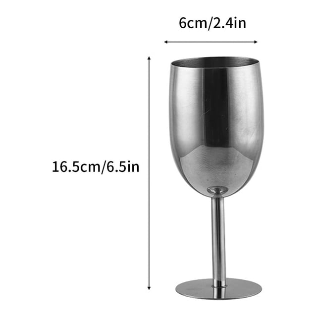 Vaidha Verre à Vin Rouge en Acier Inoxydable 304, Calice à une Seule Couche pour Restaurant, Verre à Vin en Acier Inoxydable.