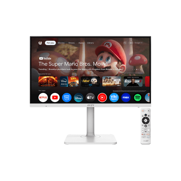 MSI 27" 3840 x 2160 (UHD) 60Hz 4ms (GTG) IPS Smart Monitor HDR Ready, Tilt Swivel Height Pivot adjustable, Speaker (Modern MD272UPSW)