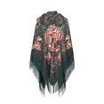 thumbnail image 1 of RXIRUCGD Foulard Imprimée Style Ethnique pour Femmes avec Franges, Vert Armée, Taille : 160, 1 of 2
