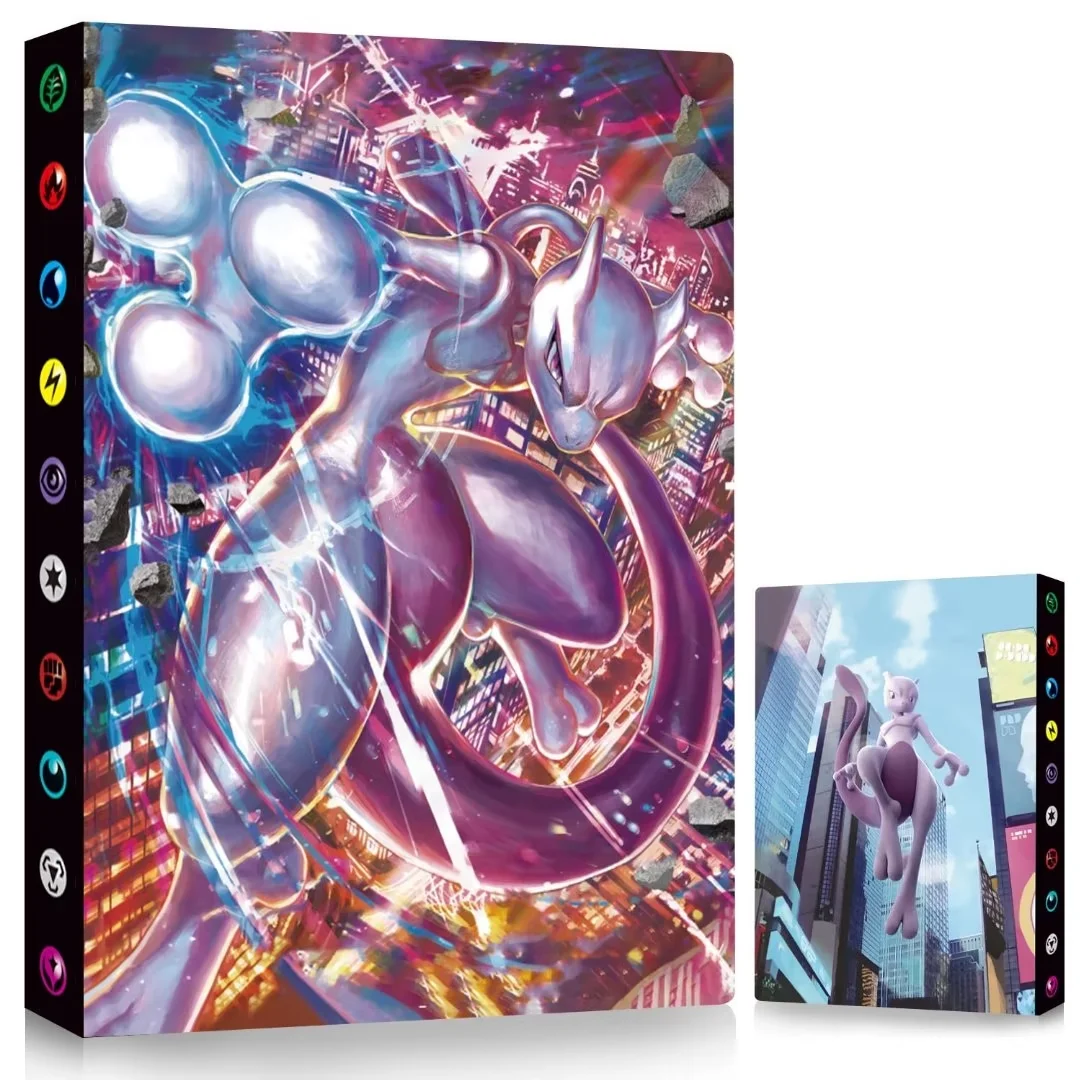 Trading Card Holder Card Album Binder, Protection Folder Book Collectible Card Album, 4-Pocket with 30-Pages 240-Trading Cards Capacity, Present for Children(CK10)