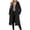 Black, variant on Winter Coats for Women, Ladies' Casual Warm Winter Daily Solid Color Long-Sleeve Hooded Woolen-Like Trench Coat Top with Pockets & Buttons, Regular-Fit, Long Coats for Women
