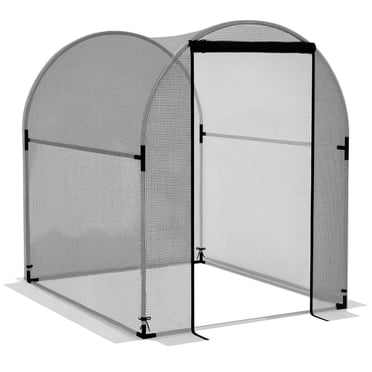 Outsunny Protège-Plantes 4,9 Pieds x 3,9 Pieds contre les Animaux avec Fermeture Éclair Porte Enroulable