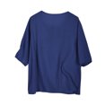 thumbnail image 4 of Yuyuzo Hauts Boho pour Femmes Chic Décontracté Chemises à Manches 3/4 Broderie Col Rond Hauts d'Été Amples T-Shirts Blouse, 4 of 7