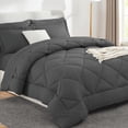 thumbnail image 3 of Sleepdown 5-Piece Twin Bed in a Bag, Dark Grey Bedding Set with Comforter Sets Twin, 3 of 6