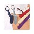 thumbnail image 5 of INSPIRE CHIC Men's Solid Color Narrow Stripes Necktie Graduation Suit Formal Ties Deep Purple, 5 of 5
