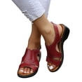 thumbnail image 4 of Sandales d'Été pour Femmes, Pantoufles Décontractées, Chaussures Romaines à Bout Ouvert, Compensées Décontractées, 4 of 9