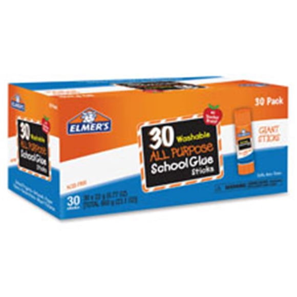 Elmers EPIE599 All-Purpose School Glue Sticks Bulk Pack, 30 Per Box