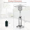 thumbnail image 3 of Costway 13,000BTU Portable Tabletop Patio Heater Stainless Steel Standing Propane Heater, 3 of 10