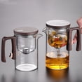 thumbnail image 3 of ZheElen Magnetic Filter Teapot Elegant For Real-time Tea Control Glass Teapot With Strainer Clear Teapot Gray 520ml, 3 of 6