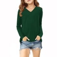 thumbnail image 5 of vdgthytj Toddler Boys Girls Long Sleeve T-Shirts Kids V Neck Solid Color Color Basic Tops Fall Spring Outfit Blouse, 5 of 5
