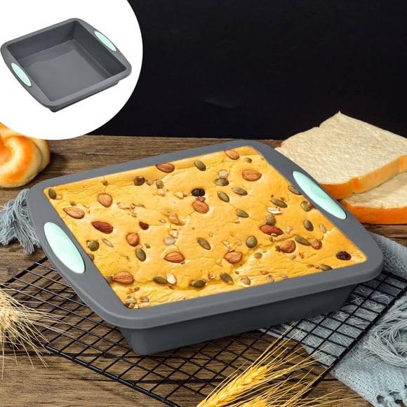 Baking Molds Silicone, Usavan Non-Stick Flexible Baking Pan, Double Handle Heat Resistant Silicone Baking Molds for Cake Bread Dessert