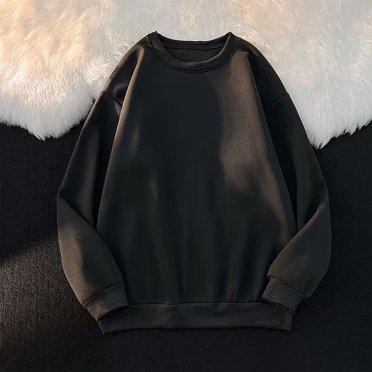 Pisexur Chandail à Col Rond pour Homme Chandails Simples Chandails d'Entraînement Athlétiques Chandails Doux à Manches Longues Chandail à Enfiler Noir, 3TG
