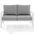 thumbnail image 3 of Crosley Kaplan Patio Loveseat in Gray and White, 3 of 13