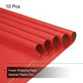 thumbnail image 3 of Unique Bargains Double Sided Color Flower Wrapping Paper Red+Gold 22.8'x22.8' Waterproof 10 Pack, 3 of 5