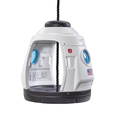 Step2 Space Capsule Swing for Kids, 2-in-1 Outdoor Kids Swing and Playhouse, Enclosed Capsule Swing Seat, Ages 3–7 Years