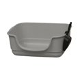 thumbnail image 3 of GROWTH TANK Cat Litter Box Anti Splashing Portable U Shape Lowered Front for Indoor Cats Gray, 3 of 9