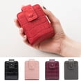 thumbnail image 2 of DEBGFS Rouge à Lèvres PU avec Miroir Mini Maquillage Pochette Cosmétique Fermeture à Boucle, Rouge, 2 of 9