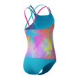 thumbnail image 3 of Speedo Girl's UV Protection Printed Closed Racerback One Piece Swimsuit - Arctic Glass, Size 10, 3 of 4