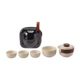 thumbnail image 4 of veasfak Portable Tea Set with Case Ceramic Chinese Kung Fu Teapot Teacups for Travel Four Teacups Set, 4 of 9