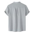 thumbnail image 4 of Birdeem Chemise Décontractée Homme à Manches Courtes avec Boutons, Col Montant, pour la Plage, 4 of 9