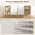 thumbnail image 4 of HOMCOM Buffet avec Portes Cannelées, Armoire Buffet Moderne de 32 Pouces, Blanc, 4 of 10