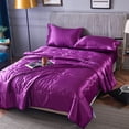thumbnail image 4 of Nilvkv Washed Silk Ice Silk Conditioning Quilt Summer Cool Quilt Double Quilt Core Solid Color Summer Thin Quilt, 4 of 6
