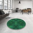 thumbnail image 4 of Ahgly Tapis Rectangulaire Lavable en Machine Intérieur Transitionnel Vert Sarcelle Profond, 5 Pieds x 7 Pieds, 4 of 7