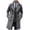 03-Dark Gray, variant on Men's Long Trench Coat Fashion Casual Turndown Collar Long Sleeve Windbreaker Solid Color Button Warm Coat Black XL