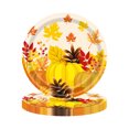 thumbnail image 2 of Amzcrzy Paper Tableware Thanksgiving Paper Plates Festive Fall Pumpkin and Maple Leaves Pattern Disposable Tableware for Fall Harvests Party Christmas Decorations Halloween Decorations Fall Decor, 2 of 6
