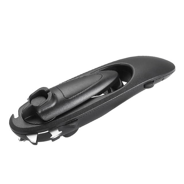 8 In 1 Multifunction Manual Can Opener 2024 Smooth Edge Opener with Rotating Cutting Handle. A sleek black kitchen tool made of ABS and 420j2 material, designed for opening cans, jars, bottles, and lids of various sizes. Features an ergonomic handle and smooth edge technology for safe and efficient use. Compact and lightweight at 118g, measuring 19.2x6x6cm for easy storage.