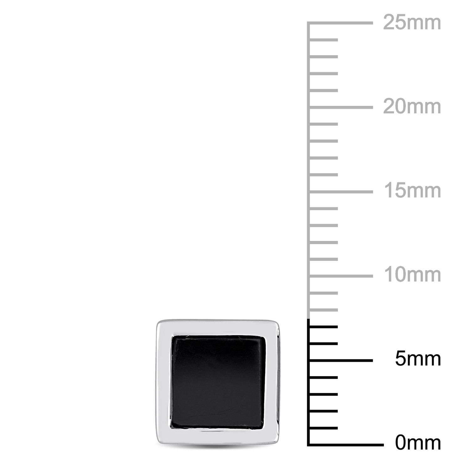 Clous d'oreilles carrées pour homme de Miabella avec 1 Carat PBT d'hematite en argent sterling