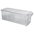 thumbnail image 1 of Clear Organizing Bin, Large Capacity Organizing Bins Food Grade  For Bathroom For Kitchen For Office Narrow And High Type With Lid, 1 of 8