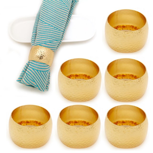 Coofit Ensemble de Bagues pour Serviettes en Alliage : Porte-Serviettes Décoratifs Boucles pour Serviettes pour Table