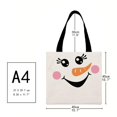 thumbnail image 2 of Christmas Decor Merry Christmas Snowman Face Printed Linen Bag, 2 of 3