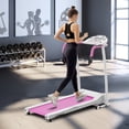 thumbnail image 4 of Gymax Tapis Roulant Pliant pour la Marche et la Course à la Maison avec 12 Programmes Préréglés Rose, 4 of 10