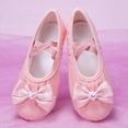 thumbnail image 2 of Bow Bow Bow Girls' Soft Soled Sequined Dance Shoes Elastic Strap Shaped Shoes for Practice, 2 of 7